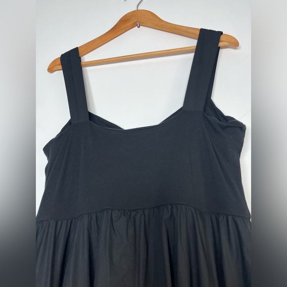 J.CREW Size XL Black Sweetheart tank dress with poplin skirt - Picture 16 of 16